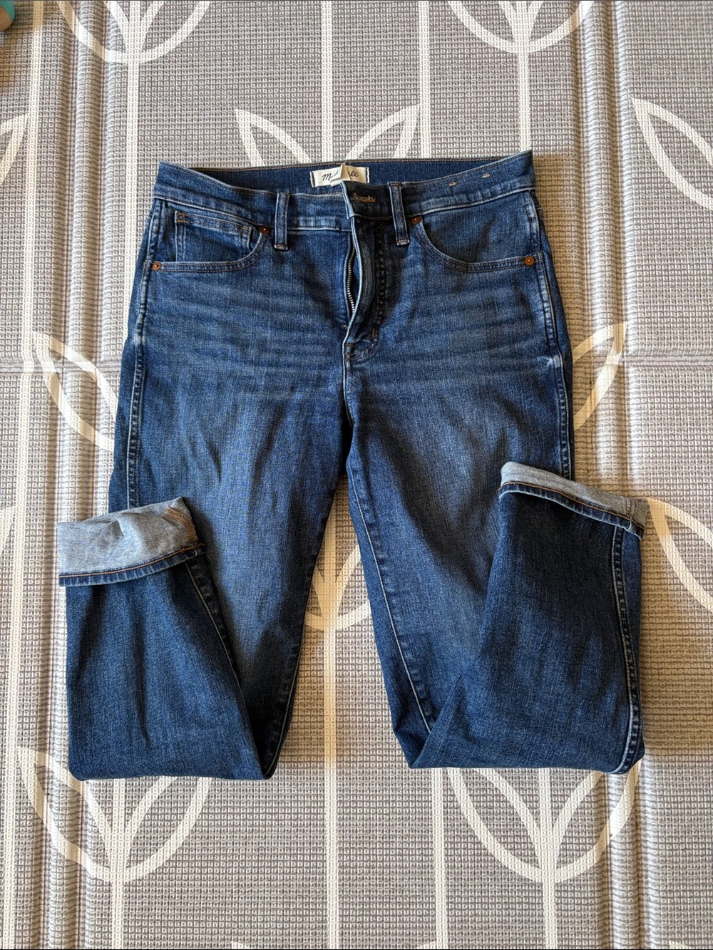 Madewell mid rise stovepipe jeans